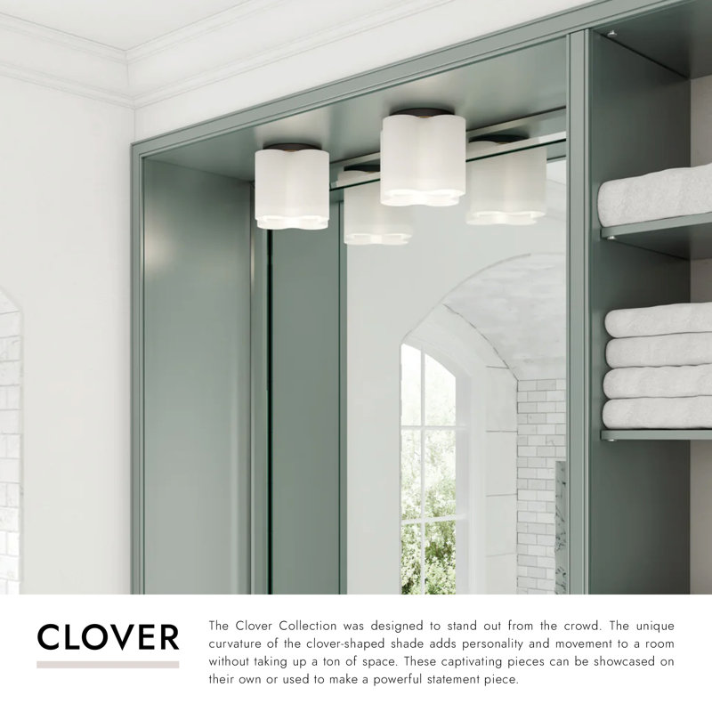 Clover 1 - Light LED Flush Mount, Brushed Gold
