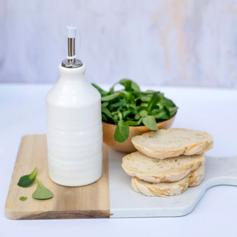 Bouteille d'huile d'olive blanche Aria