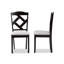46cm H Polyester Blend Upholstered Cross Back Side Chair