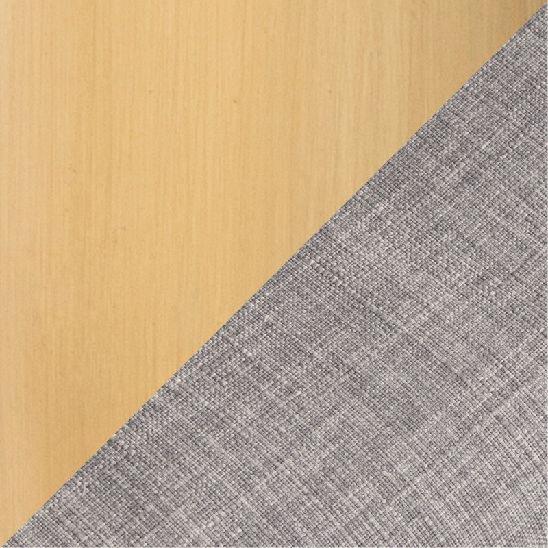 Chaise de travail en métal doré et tissu gris