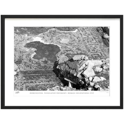 Dorchester, Tesselated Pavement, Roman Excavations 1939 by Francis Frith - Single Picture Frame Print