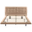 Base de lit grand format kaki avec lumières à DEL, lit flottant en cuir Pu, conception à boutons, sans sommier, assemblage facile, tête de lit tapissier télécommandée à six couleurs pour la tranquillité, ressort-936602128