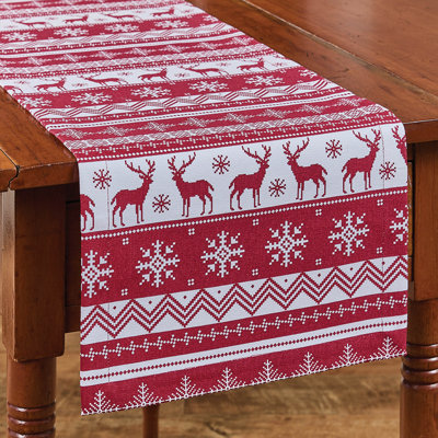 Patricia Heaton Home Holiday Fairisle Table Runner 13"