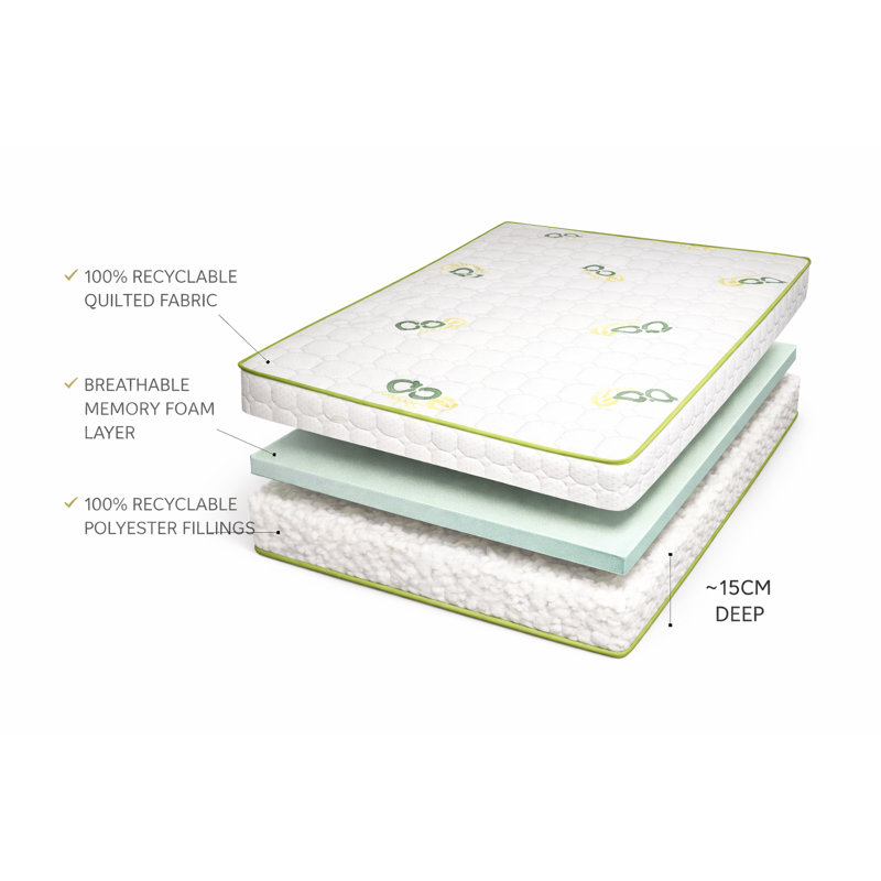 Birch Memory Foam Eco Mattress, Single (3')