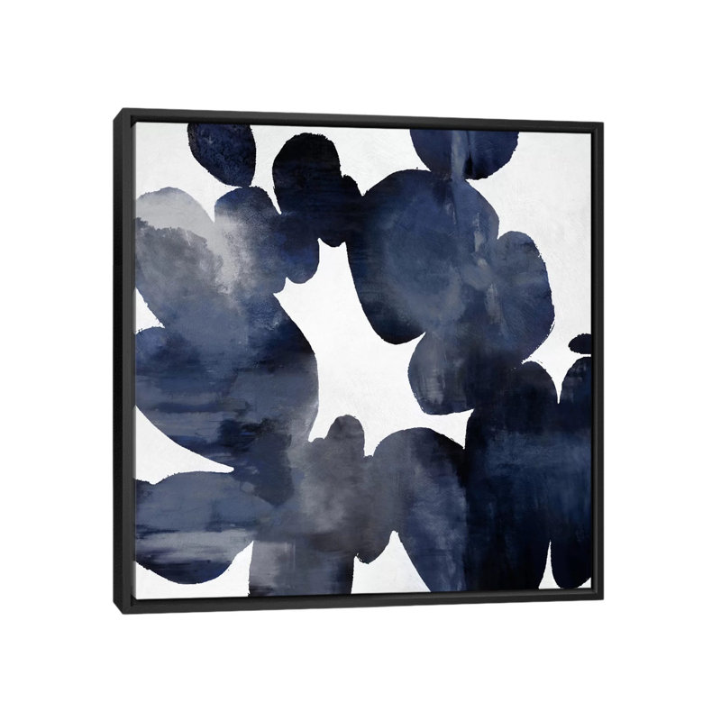 " Enigmatic II " by Hannah Carlson, 12" H x 12" W x 1.5" D, Black Framed