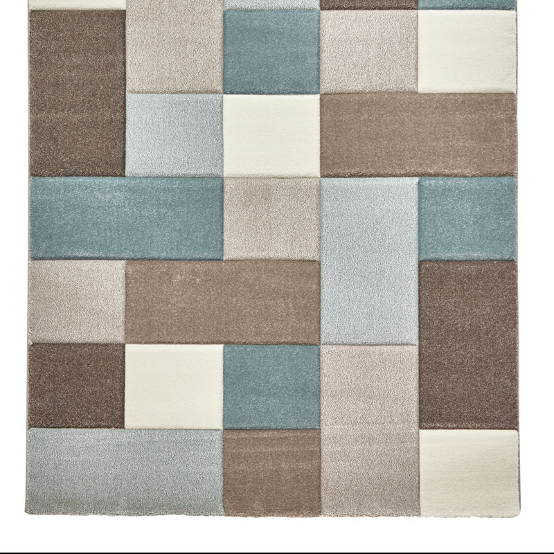 Bahnu area rug Machine Woven Runner Beige/Blue