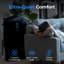 Climatiseur portatif compact Serenelife SLPAC408B 14 000 BTU pour climatiseur autoportant compact 3 en 1 Pi. - Unité CA à plancher avec télécommande - Roulettes universelles, ensemble de fixation de fenêtre, noir