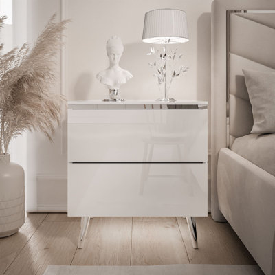 50cm W Manufactured Wood Bedside Table