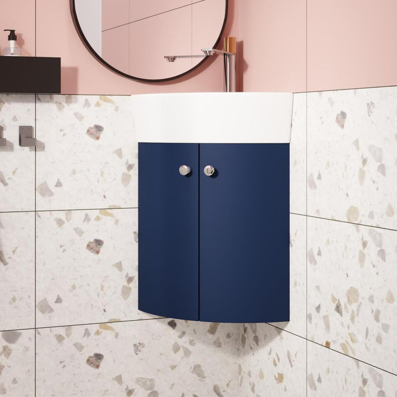 Isias 12.81'' Single Bathroom Vanity with Ceramic Top