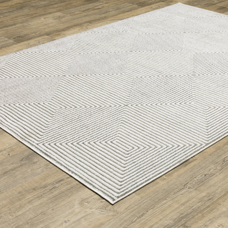 Geometric Indoor Rug, Rectangle 9'10" x 12'10"