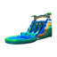 Glissade d'eau à deux voies avec piscine Pop Jump Tropical Island - 23 pi de longueur, 13 pi de hauteur - Vinyle 100% PVC, construction renforcée de force commerciale - Glissade de cour pour enfants et adultes, amusement estival humide ou sec