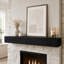 Étagère de foyer en bois massif, étagère murale flottante avec support invisible, décor rustique de style campagnard-1544511176-1544511178