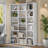 71" Curved Bookshelf,triple Width 6 Tier Bookcase With Storage Cabinet,modern Tall Bookshelf With 18 Open Display Shelves, Floor Standing Book Shelf For Living Room-671059694