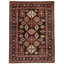 7x9 Brown and Multicolor Kazak Tribal Rug