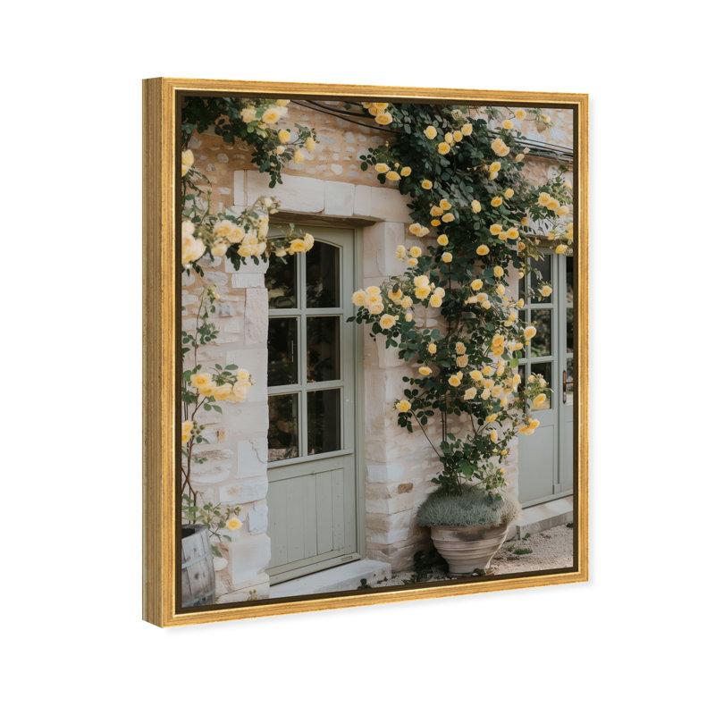 Honeyed Briar Wall Print by Oliver Gal, 31"H x 37"W, Gold Floater Frame