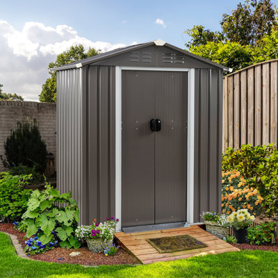 5 ft. W x 3 ft. D Metal Traditional Storage Shed with Window