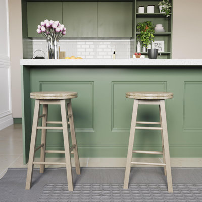 Swivel Solid Wood Counter Stool