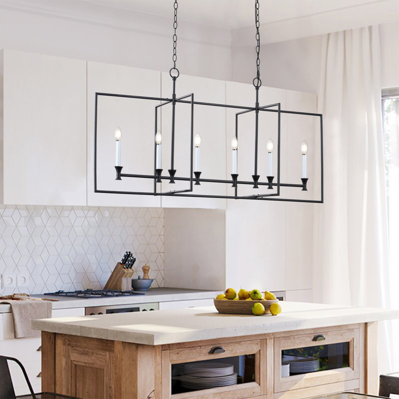 Kisha 6 - Light Matte Black Pendant