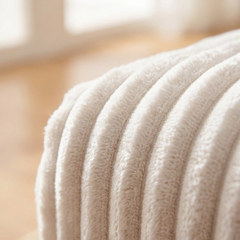 Canapé-lit droit en velours côtelé de 74 po avec 2 coussins | Canapé-lit réglable à 3 niveaux, conception minimaliste pour le salon, le bureau et les petits espaces