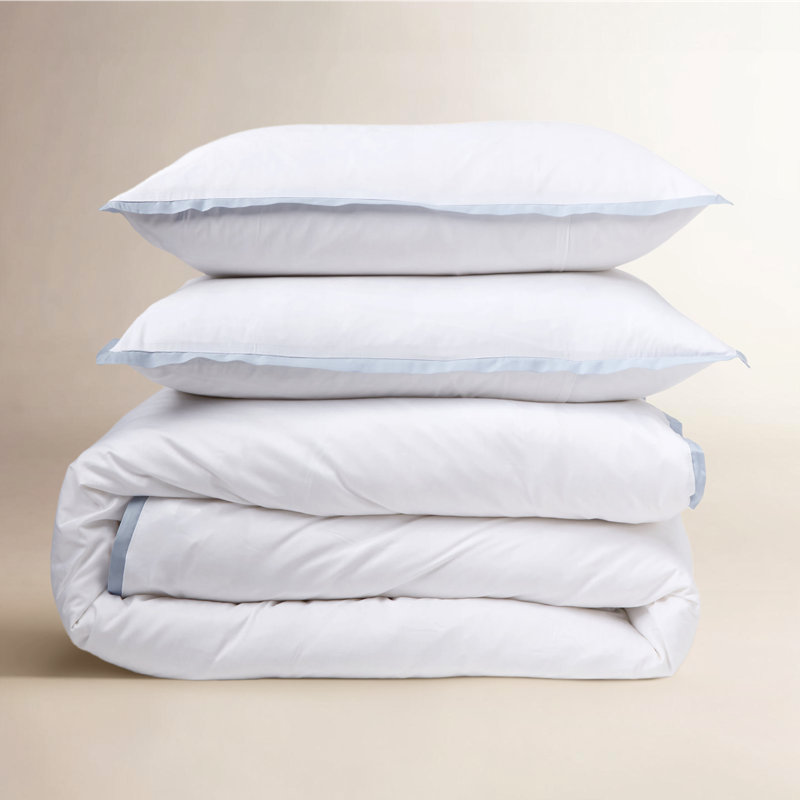 Langston Duvet Cover, Twin Duvet Cover + 1 Standard Shams, French Blue