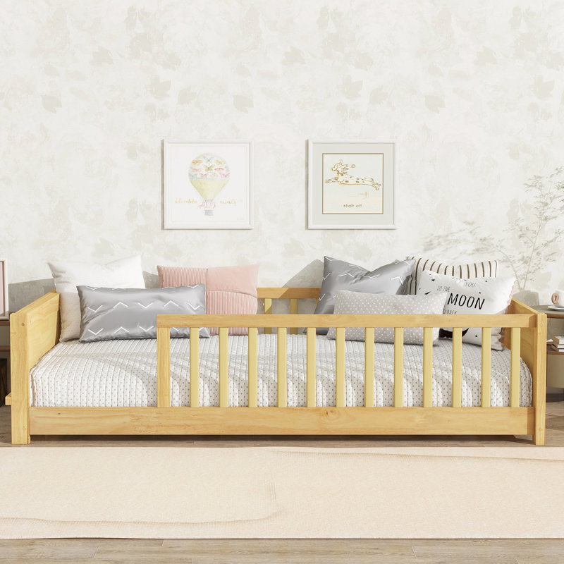 Lit plateforme simple au sol, Naturel