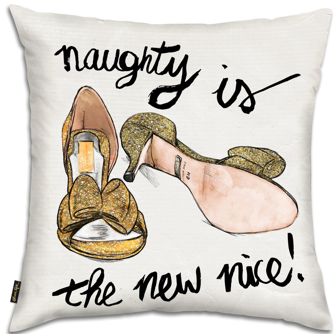 Oliver Gal Prints Naughty Throw Pillow | Wayfair