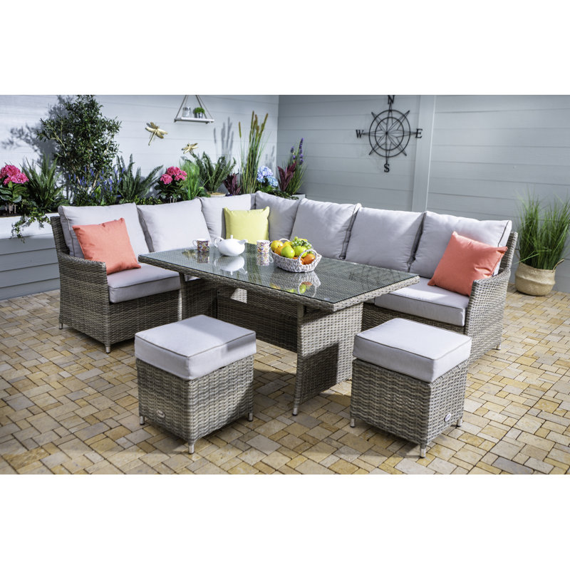 Westbury Rectangular Casual Dining Set, Beech/Dove