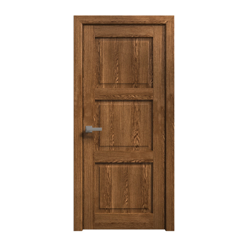 Porte intérieure intérieure | Ego 5010 | Poignée simple à panneau régulier | Portes de salle de bain modernes, Chêne cognac