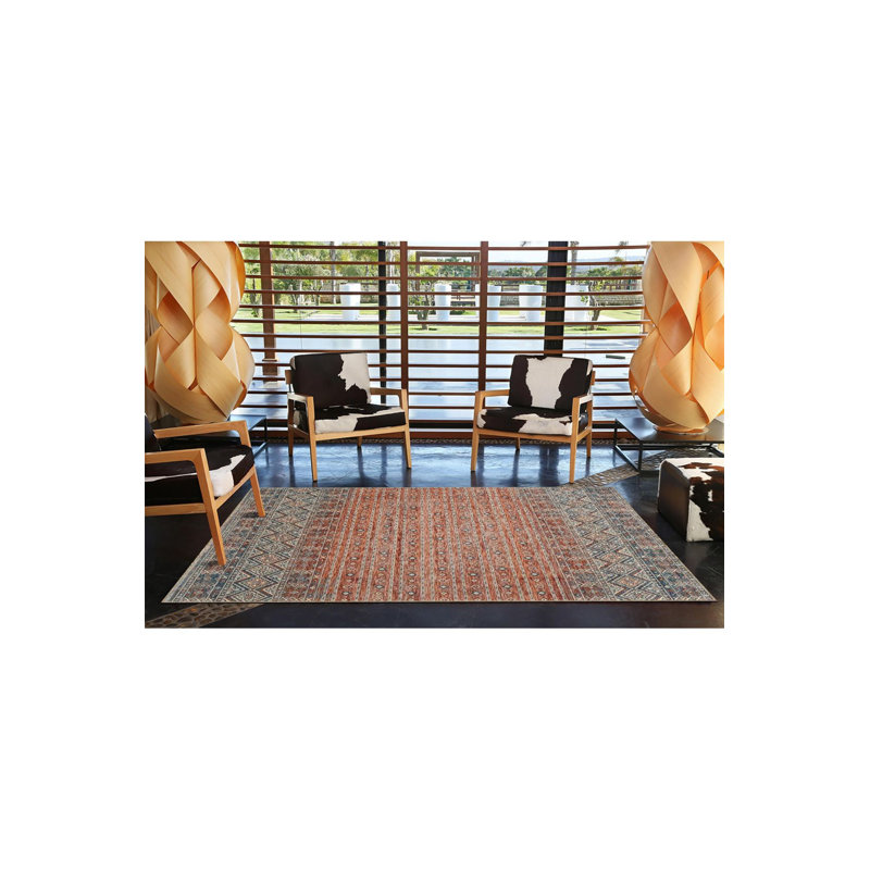 Tapis tissé à motif moderne, Sous-tapis rond 3 pi 3 po inclus