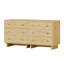 Ensemble de 2 meubles de rangement à 3 tiroirs de 79,5 cm de large, fini imitation bois, chêne naturel-1704226327