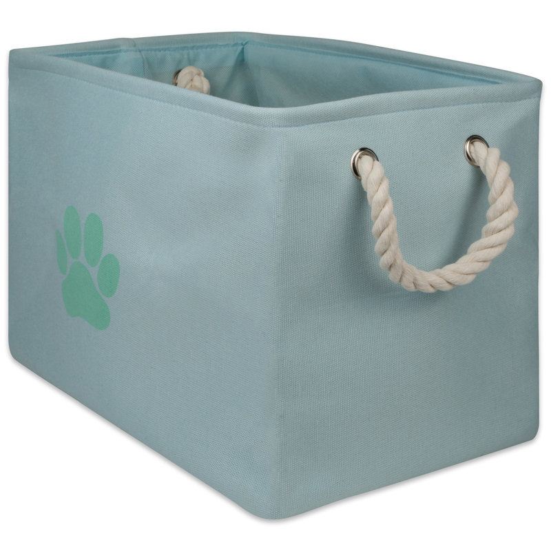 Cube en tissu patte Cambridgeshire, Turquoise, H 9 po x l 8 po x P 14 po