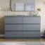 Cunha 6 - Drawer 120 cm Wide Chest of Drawers, Large Bedroom Dresser & Storage Cabinet-1345881687