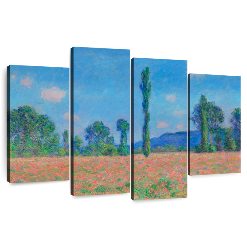 Alvord Poppy Field Giverny 1891, 42" H x 68" W