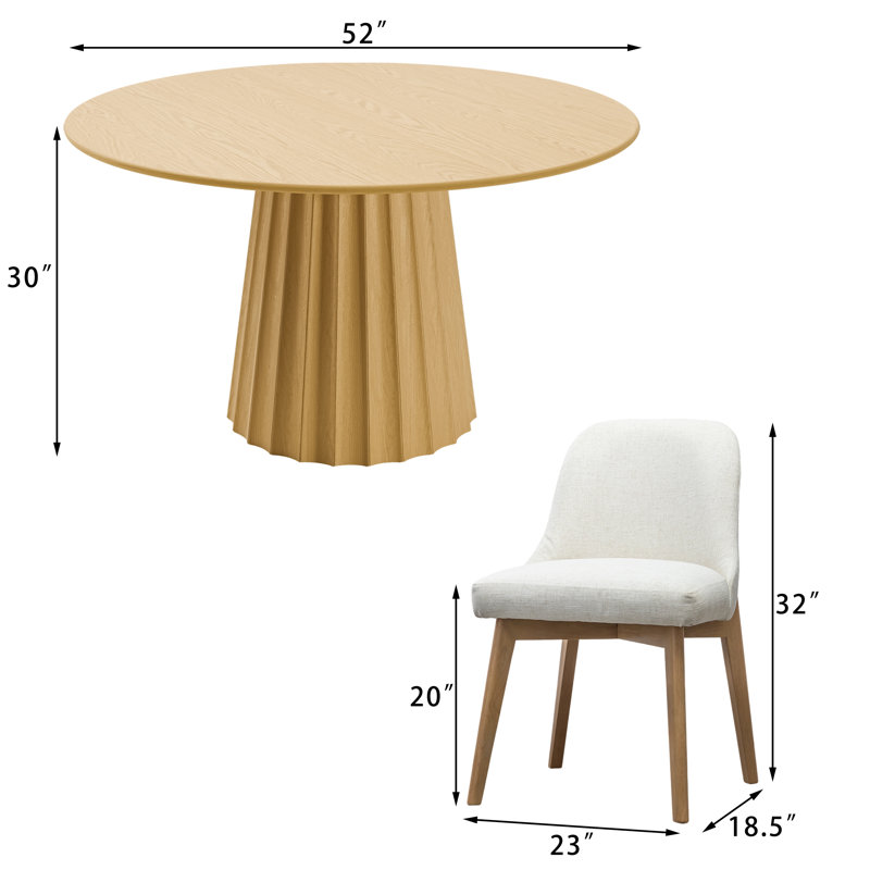 Shutesbury 6 - Person Dining Table Sets, 7 Pieces: Table, 6 Chairs, Yellow