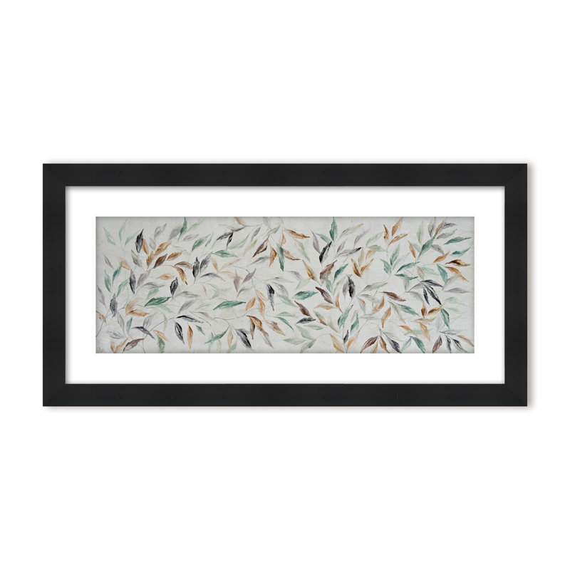 Nature Inspired "Kaleidoscope Fall" Canvas Wall Art By , 8" H x 16" W, Framed Print, Brown