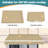 Patio Awning Fabric Replacement Sunshade Canopy for Retractable Awnings in Beige-100090532