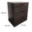Commode modulaire Moru, 3 tiroirs, grain de bois brun espresso-109521466-130462380