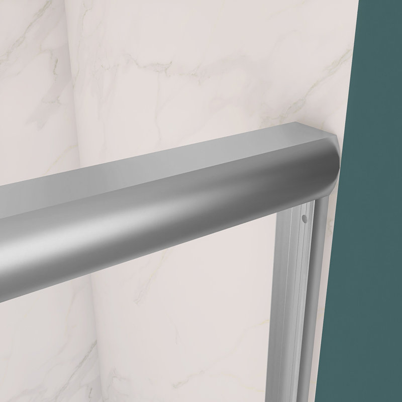 56 to 60'' W x 62'' H Double Sliding Tub Shower & Bathtub Doors Screen Door for Bathroom with Tempered Clear Glass, Nickel