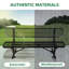 Banc d'extérieur en acier durable de 6 pi avec dossier confortable, parfait pour la détente sur le patio et le jardin.-1915325193