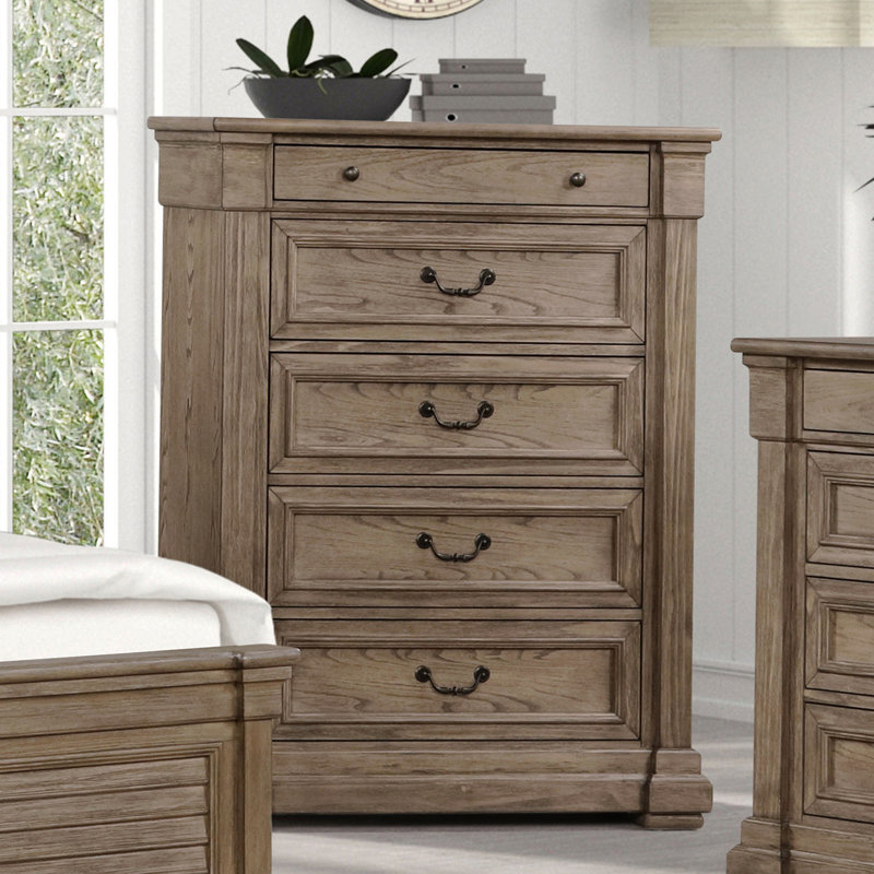 Commode à finition grise patinée 1pc