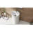 Badeloft Circular Stone Resin Freestanding Pedestal Bathroom Sink SB-03-A-M in Matte White-35943490