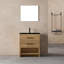 Wicksham 30 po L x 19 po P 2 tiroirs Meuble-lavabo autoportant avec évier simple et Comptoir en Quartz noir d'ingénierie