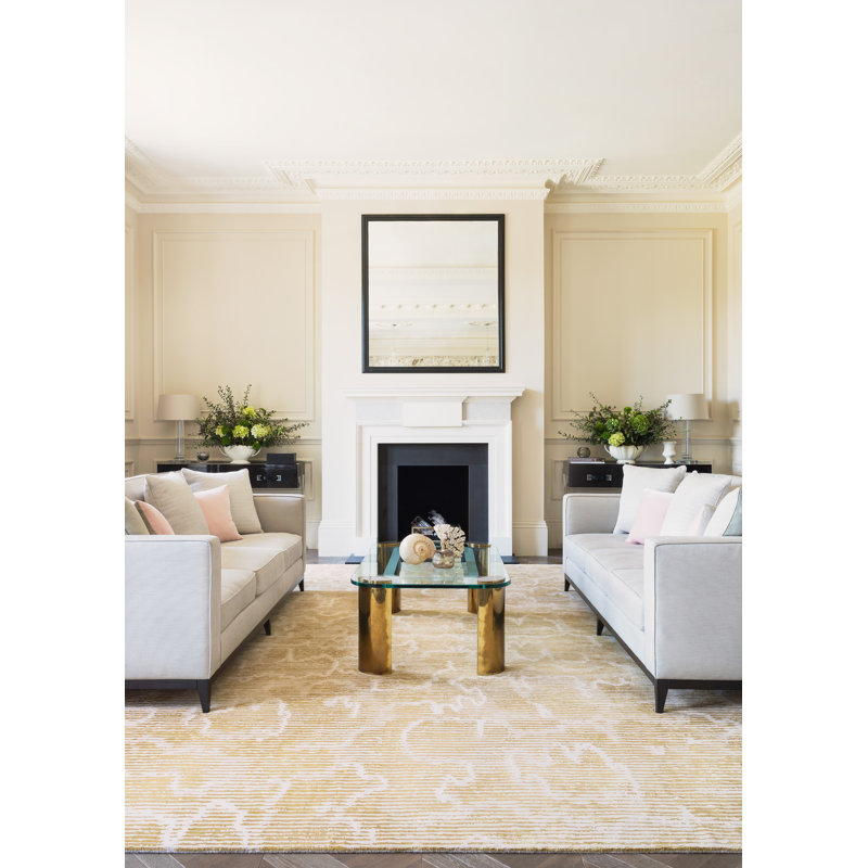 Kelly Wearstler Staccato Gold Area Rug, Rectangle 7' x 10'