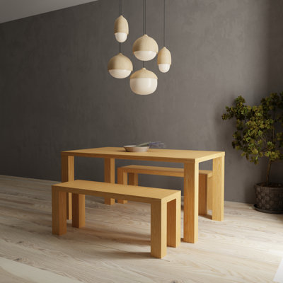 Carson 63" Dining Table And 49" Benches (2) In Oak
