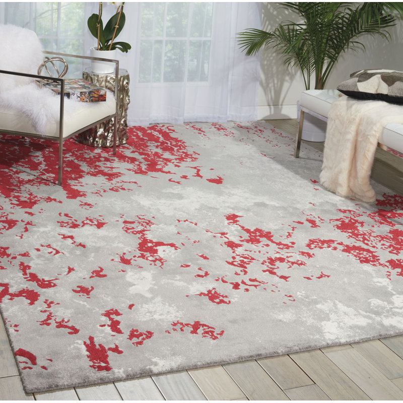 Akers Abstract Wool Area Rug, Rectangle 259 x 351cm