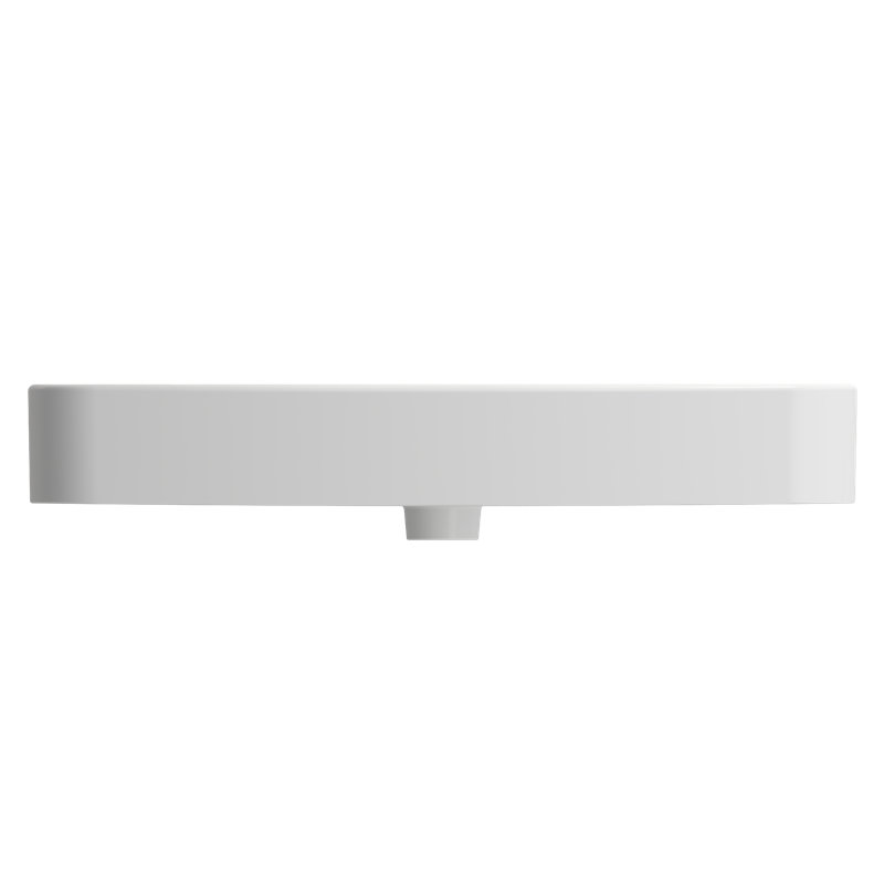 Parma 33.27'' L Bathroom Sink, Matte White, Single-Hole