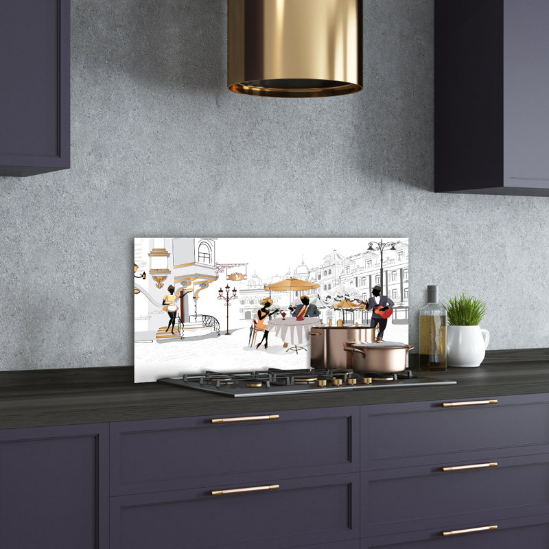 50cm W x 100cm L Glass Peel and Stick Panel