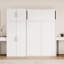 Lit escamotable simple avec casiers et armoires