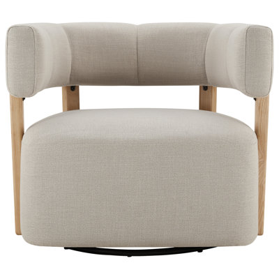 Lawler Upholstered Barrel Back Swivel Arm Chair
