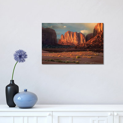 Camel Butte Rising form the Desert Floor, Monument Valley, Arizona 1 Piece Wrapped Canvas Wall Art